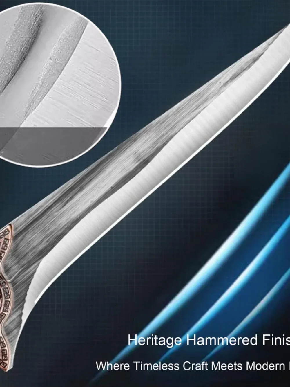 6 Inch Boning Knife - Curved Semi-Stiff Blade for Meat Cutting, Filleting & Debo